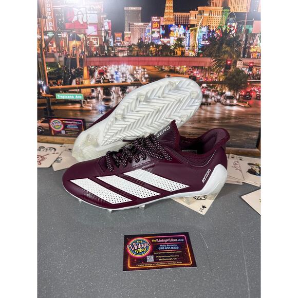 Adidas Adizero Electric.1 Football Cleats Burgundy White IF4196 Men’s 7.5 New main image 7